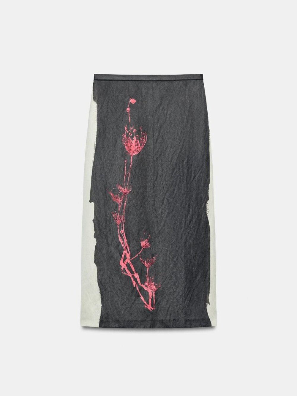 ZARA ZW COLLECTION PRINTED MIDI SKIRT